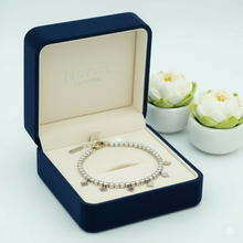 Silver Crystal Charm Bracelet