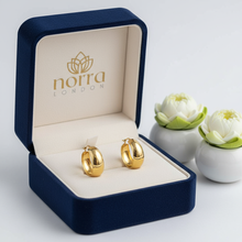 Chunky Polished Gold Hoop Earrings