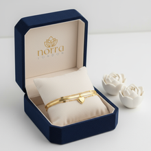 Golden Heart Charm Link Bracelet