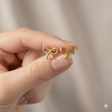 Golden Bow-Shaped Earrings