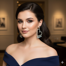 Heart-Shaped Drop Earrings