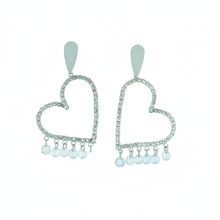 Heart-Shaped Drop Earrings